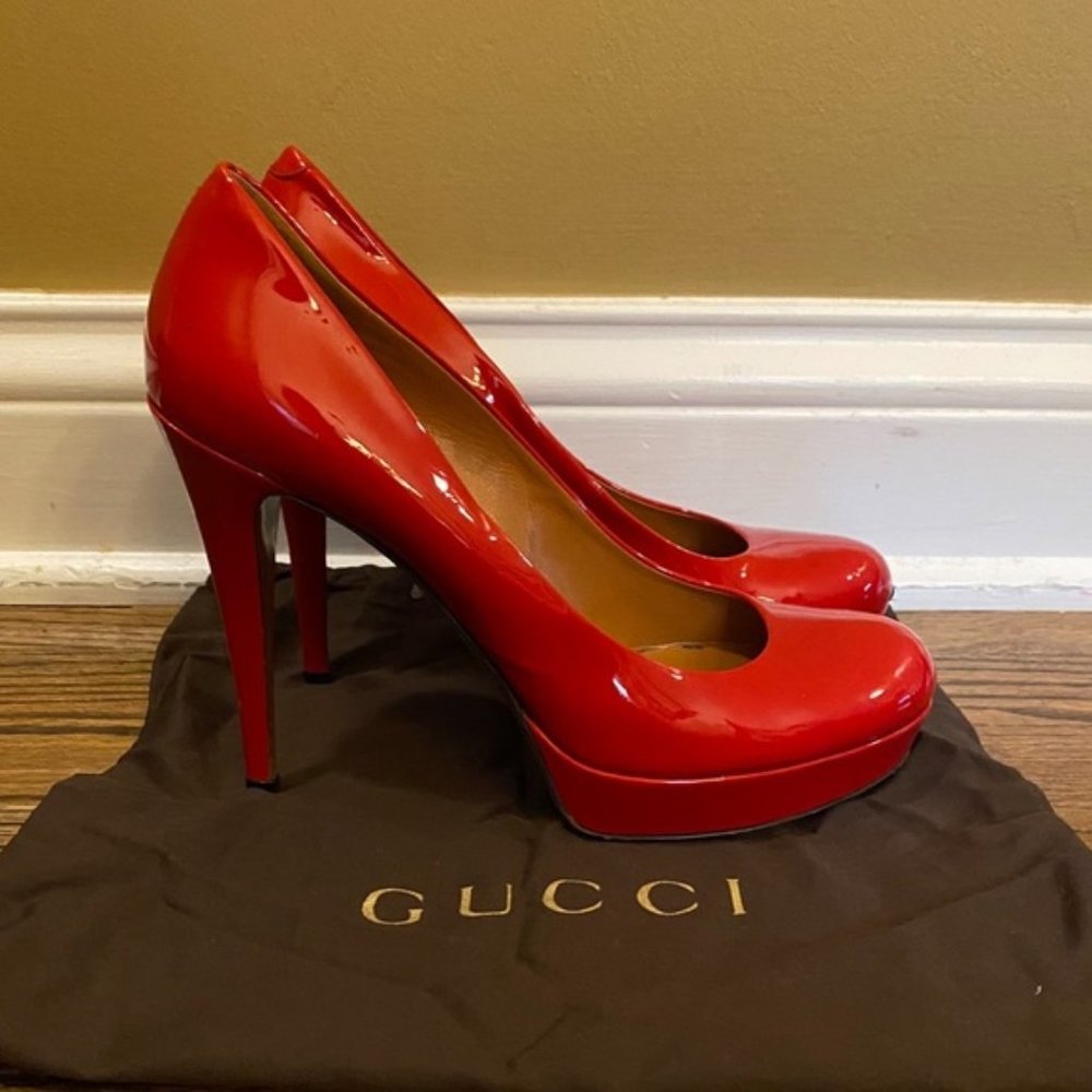 Gucci Betty red patent pumps
